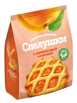 Печенье сдобное Спелушки с Абрикосовой начинкой 350 гр