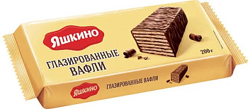 Вафли ЯШКИНО в шок глазури 200г