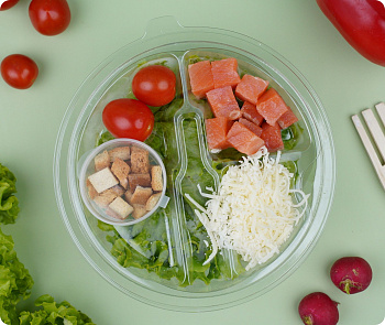 Салат Цезарь с лососем 200г/СПРС