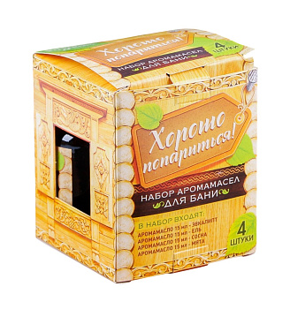 Набор эфирных масел 4шт "Хорошо попариться" 15мл 2186888