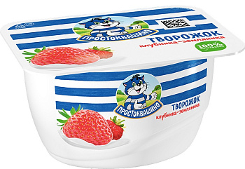Продукт творожный Простоквашино Клубника-Земляника 3,6% 130гр