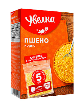 Крупа пшено УВЕЛКА шлифованное 400г (5уп*80г)