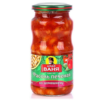 Фасоль ДЯДЯ ВАНЯ печеная по-домашнему 480г с/б