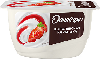 Продукт творожный  Даниссимо Клубника 130г без ЗМЖ