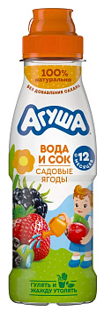 Вода и сок АГУША Садовые ягоды с 12мес 0,3л п/б