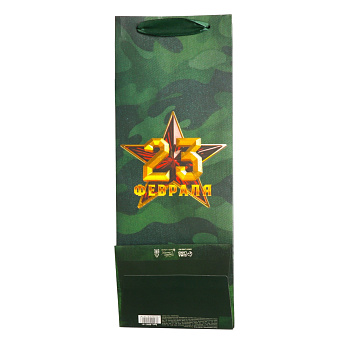 Пакет п/бутылку С праздником 13*36*10см 6991141