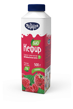 Биокефир с наполнителем "Малина" 1% 500г т/топ