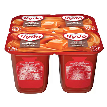 Пудинг ЧУДО 3% карамельный ЛМК 125г Продукт без ЗМЖ