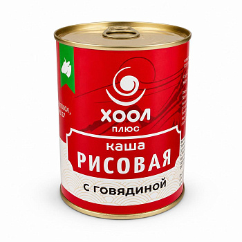 Каша рисовая с говядиной Хоол 340г ж/б
