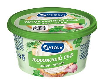 Сыр творожный VIOLA c укропом, чесноком и петрушкой 66% 140гр