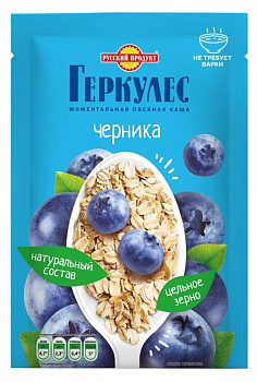 Каша Геркулес овсяная момент с черникой 40г