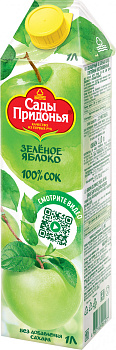 Сок САДЫ ПРИДОНЬЯ яблоко зеленое 1л т/п