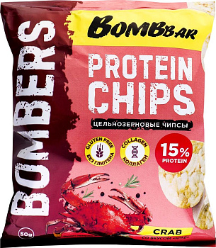 Чипсы BOMBBAR цельнозерновые Краб 50г