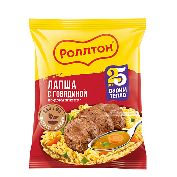 Лапша б/п РОЛЛТОН яичная говядина 85г